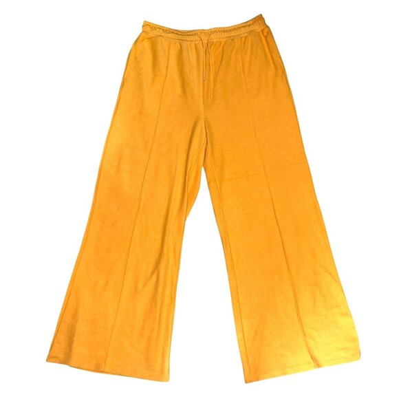 Fashion Nova Yellow Wide-Leg Drawstring Waist Casual Pants Sz 2XL Womens Elastic - Picture 7 of 14